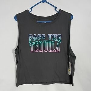 NWT Kensie Black Oyster Pass The Tequila Muscle Tank Women's Size Medium